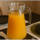 Jarra De Vidro Dourada Com Tampa Acrilico 1620ml