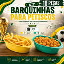 Kit 10 Tigelas Barquinha Vasilha Para Petiscos Pote Cumbuca Petisqueira Caldos Servir Petiscos Festa